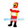 Square Head Red Eagle Mascot Costume