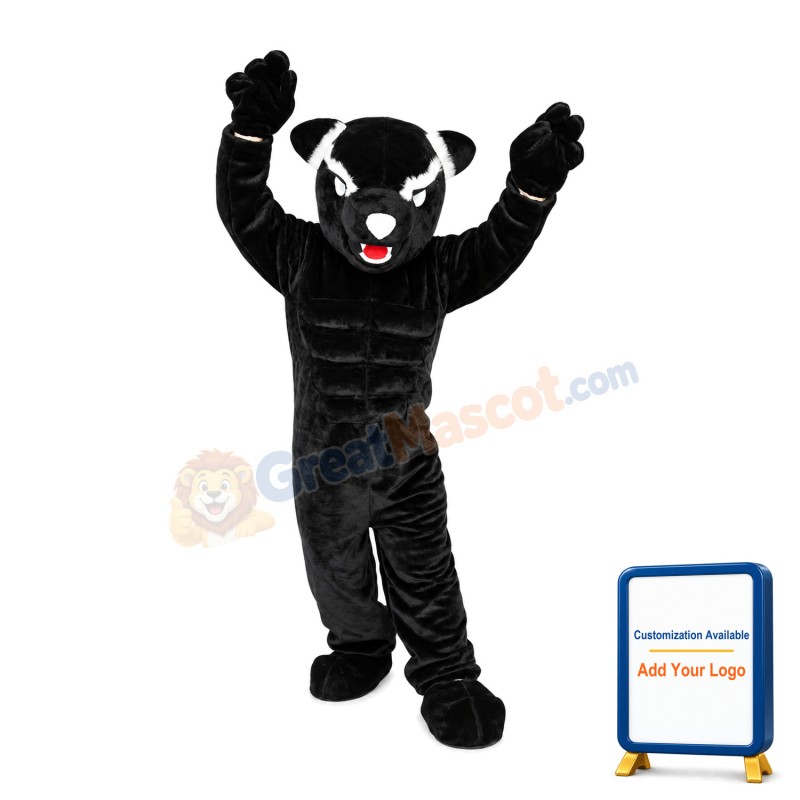 Powerful Black Panther Mascot Costume