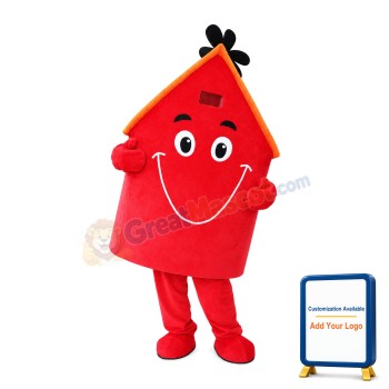 Red Windmill House Mascot Costume