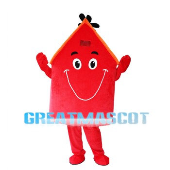 Red Windmill House Mascot Costume