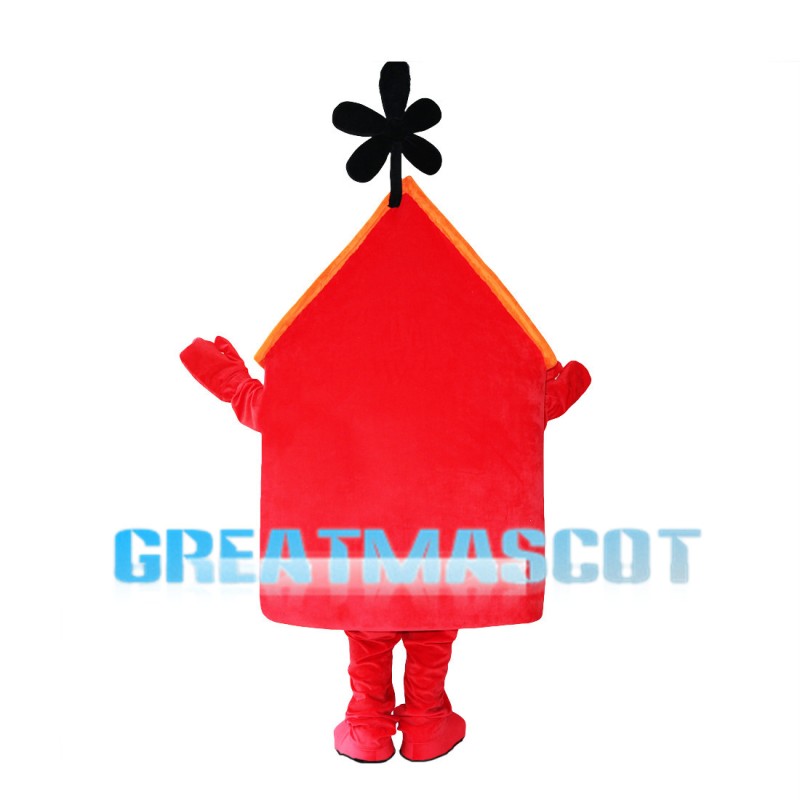 Red Windmill House Mascot Costume
