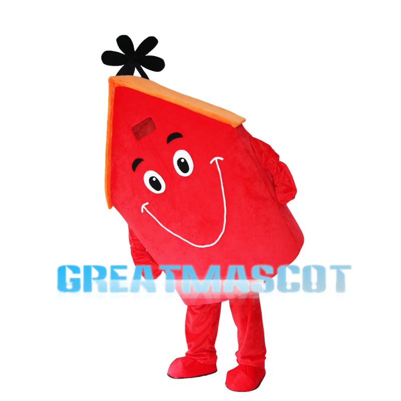Red Windmill House Mascot Costume