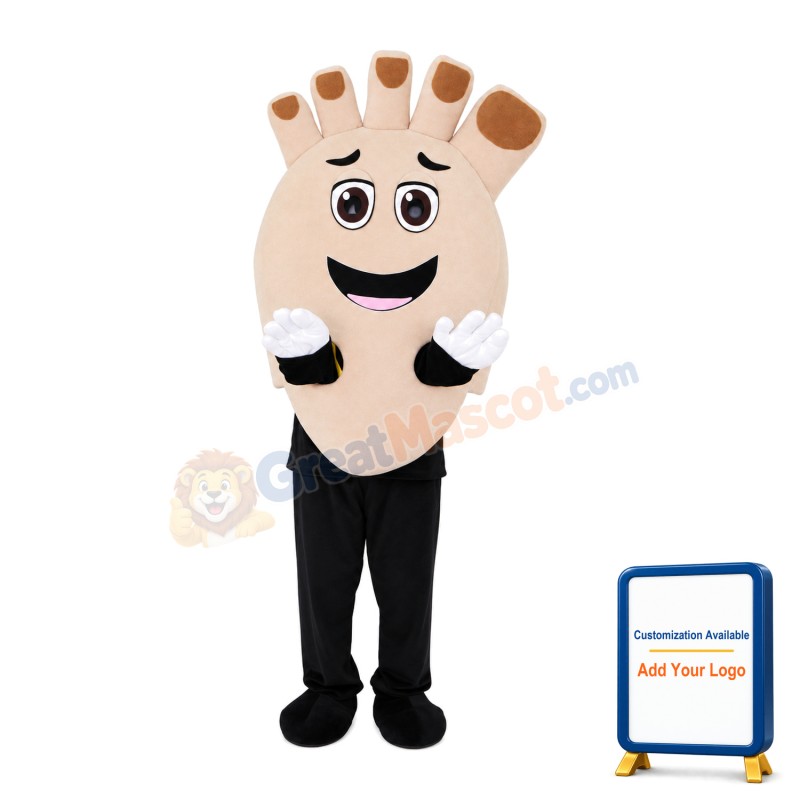 Feet With Brown Nail Polish Mascot Costume