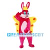 Crown Rabbit With Butterfly Wings Mascot Costume