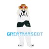 Plush Dog With Brown Hat Mascot Costume