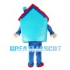 Blue House With Red Roof Mascot Costume