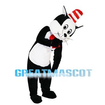 Circus Cat With Red Cravat Mascot Costume