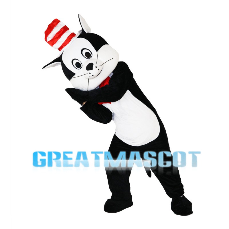 Circus Cat With Red Cravat Mascot Costume