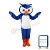Big Nose Blue Owl Mascot Costume