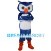 Big Nose Blue Owl Mascot Costume