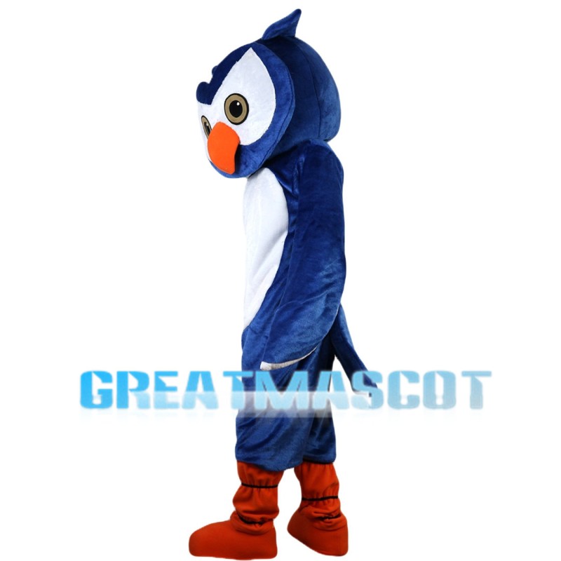 Big Nose Blue Owl Mascot Costume