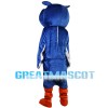 Big Nose Blue Owl Mascot Costume