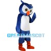 Big Nose Blue Owl Mascot Costume
