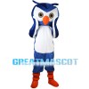Big Nose Blue Owl Mascot Costume