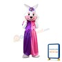 Elegant Rabbit With Pink Purple Dress Mascot Costume