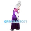 Elegant Rabbit With Pink Purple Dress Mascot Costume