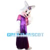 Elegant Rabbit With Pink Purple Dress Mascot Costume