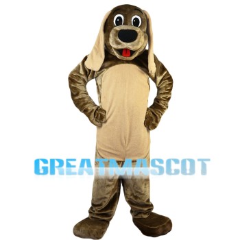 Brown Dog With Ears Drooping Mascot Costume