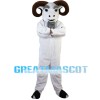 Old Ram With Curved Horns Mascot Costume
