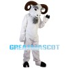 Old Ram With Curved Horns Mascot Costume