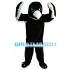 All Black Bird With White Beak Mascot Costume