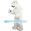 Furry Strong Polar Bear Mascot Costume