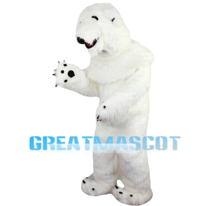 Furry Strong Polar Bear Mascot Costume