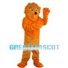 Orange Dog With Pink Overalls Mascot Costume