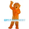 Orange Dog With Pink Overalls Mascot Costume