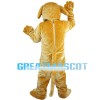 Brown Dog Licking Paw Mascot Costume