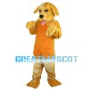 Brown Dog Licking Paw Mascot Costume