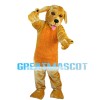 Brown Dog Licking Paw Mascot Costume