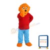 Clever Dog With Red Pullover Mascot Costume