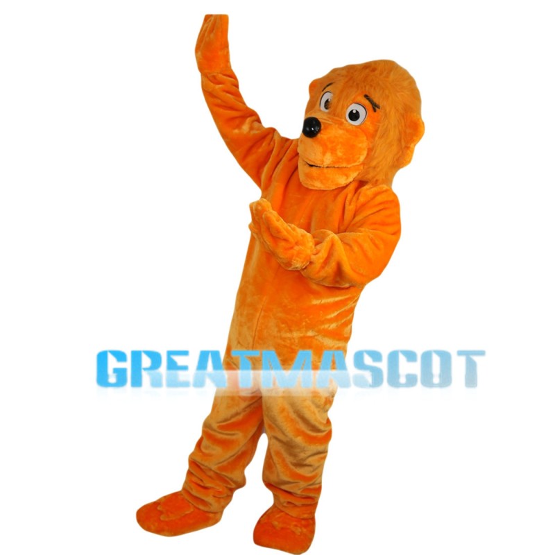 Clever Dog With Red Pullover Mascot Costume