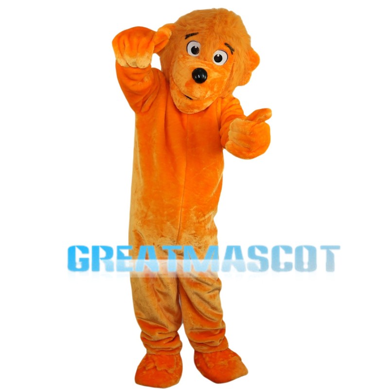 Clever Dog With Red Pullover Mascot Costume