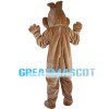 Light Brown Rabbit With Orange Ears Mascot Costume