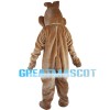Light Brown Rabbit With Orange Ears Mascot Costume
