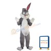 Adult Gray & White Rabbit Mascot Costume