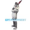 Adult Gray & White Rabbit Mascot Costume