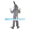 Adult Gray & White Rabbit Mascot Costume