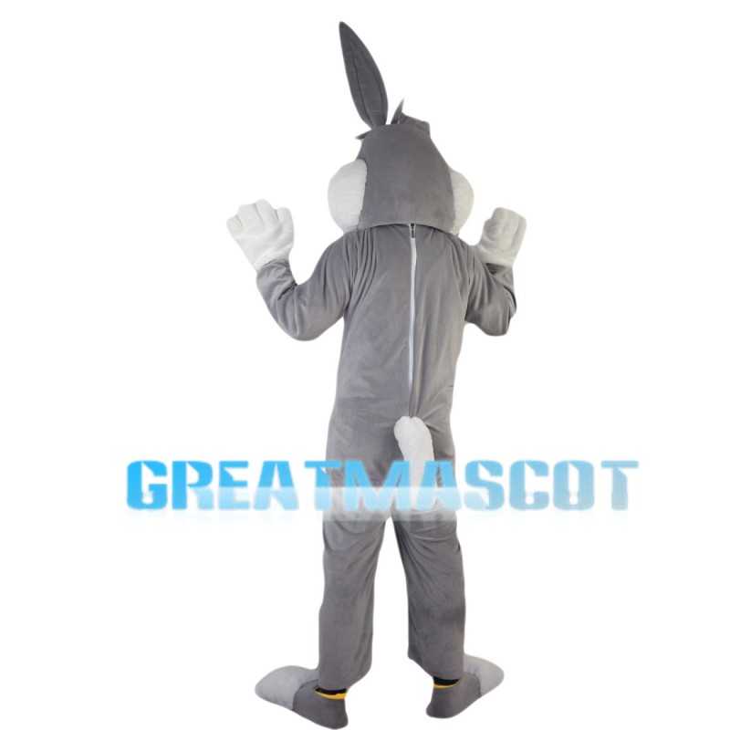 Adult Gray & White Rabbit Mascot Costume