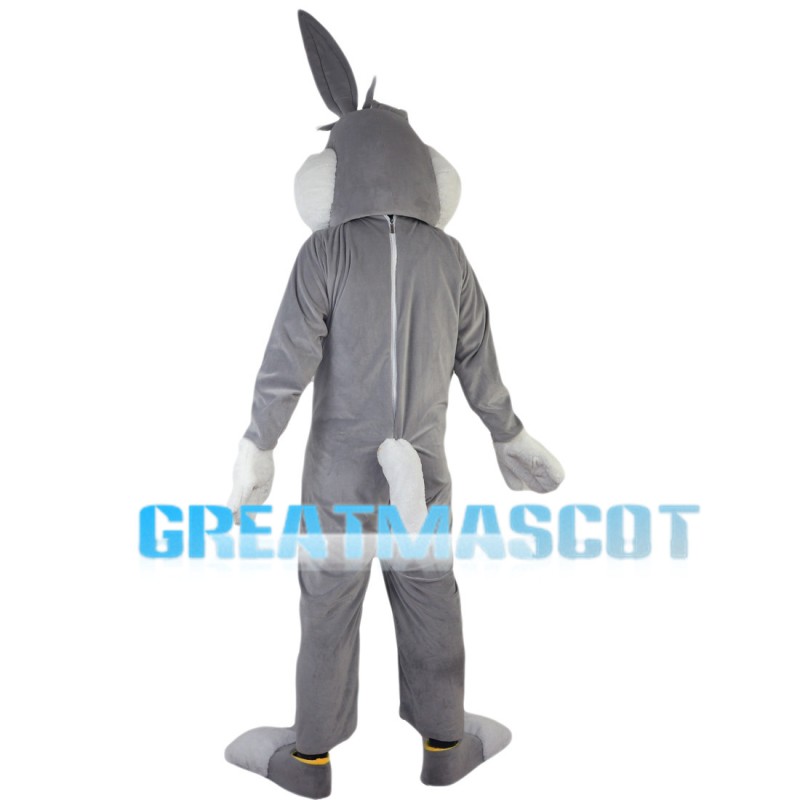 Adult Gray & White Rabbit Mascot Costume