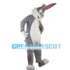 Adult Gray & White Rabbit Mascot Costume