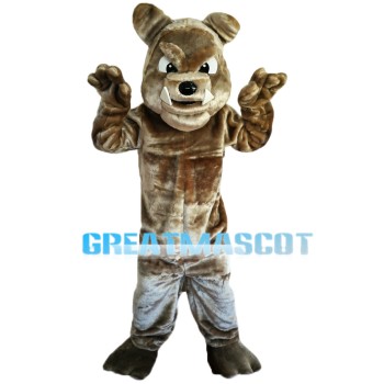 Fierce Dog Showing Sharp Tooth Mascot Costume