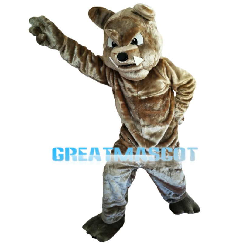 Fierce Dog Showing Sharp Tooth Mascot Costume
