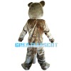 Fierce Dog Showing Sharp Tooth Mascot Costume