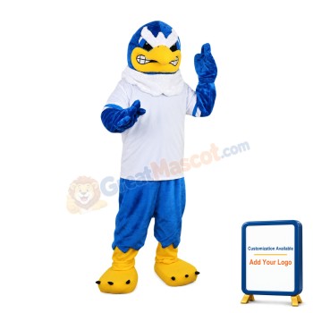 Irritable Blue Eagle Mascot Costume