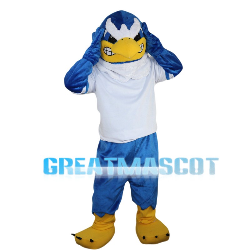 Irritable Blue Eagle Mascot Costume