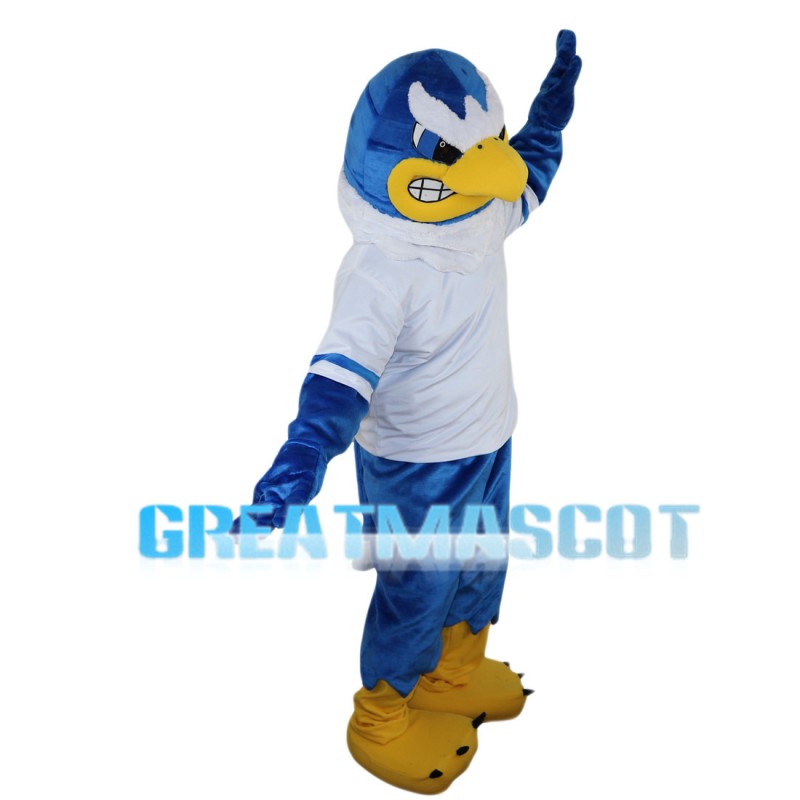 Irritable Blue Eagle Mascot Costume