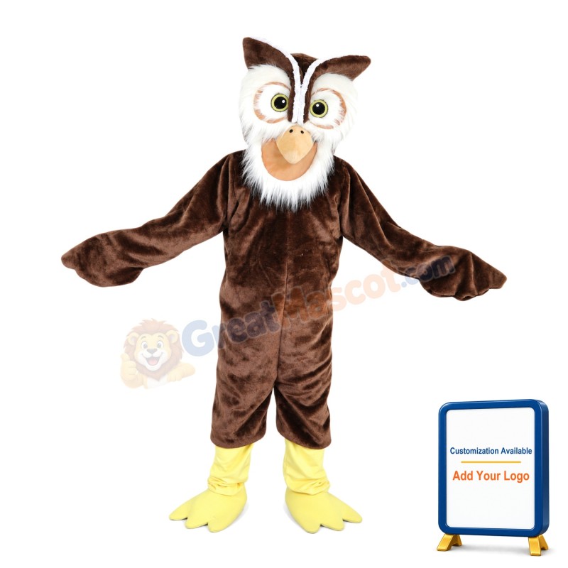 Nocturnal Brown Owl Mascot Costume